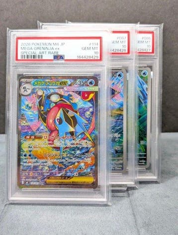 Pokémon - 3 Graded card - Froakie, Frogadier & Mega Greninja, Nieuw