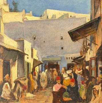 Christiaan Huidekooper (1878-1939) - Bedrijvigheid bij de, Antiek en Kunst, Kunst | Schilderijen | Klassiek