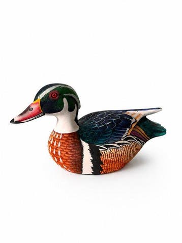 Lokeend - Very nice wood duck decoy (Aix sponsa) – Hand