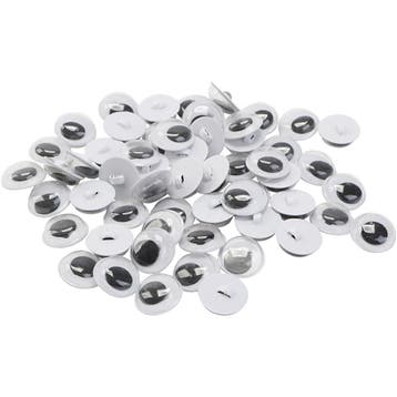 Wiebelogen, opnaaien, afm 10 mm, 50 paar, 100 stuk/ 1 zak, Nieuw