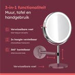 2dekans | Make Up Spiegel 3in1 met LED Verlichting - 10x, Ophalen of Verzenden, Zo goed als nieuw