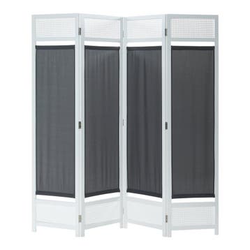 Kamerscherm Dorotea scheidingswand 160x170 cm wit en donkerg, Verzenden, Nieuw