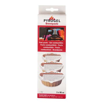 Brandpasta kuipje (3x80gr) PYROGEL, Verzenden, Nieuw in verpakking