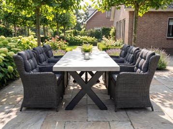 Norwich-Delano Tuinset 6 Personen - Polystone, Gepoedercoat, Verzenden, Nieuw