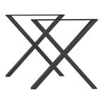 Stalen onderstel Maribo set van 2 tafelpoot 72x55 cm zwart [, Verzenden, Nieuw