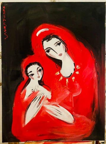 Hrasarkos (1975) - Maternité - expressionnisme contemporain