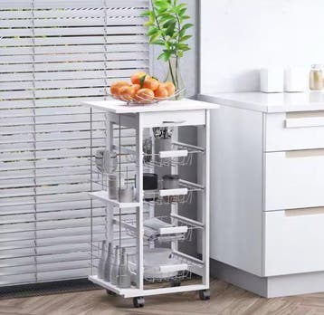 Keukenwagen met Lade, Manden & Zijrekken – 83 cm, Huis en Inrichting, Verzenden, Nieuw
