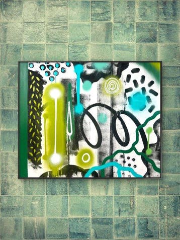 Nuno Barbedo (1983) - Green Visions (XL Size Painting)