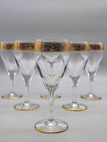 C.R.E. Art Italia - Drinkservies (6) - 24 kt goud -