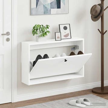 vidaXL Wandgemonteerde Schoenkast BREDA 71 x 17 x 43 cm, Verzenden, Nieuw