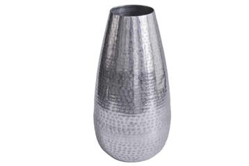 Elegante vaas ORIENT 50cm zilver in hamerslagpatroon - 41548, Huis en Inrichting, Woonaccessoires | Vazen, Ophalen of Verzenden