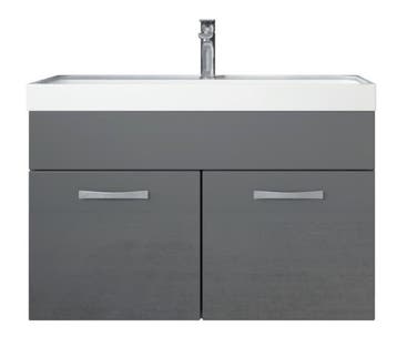 Badkamermeubel Set Paso 01 80 x 40 cm Grijs Badmeubel, Verzenden, Nieuw, Wastafelkast