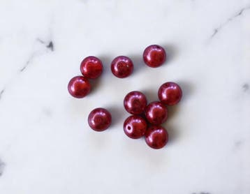 15 x Transparante DQ Glasparel – 10 mm – Kleur Ruby –, Ophalen of Verzenden, Nieuw, Kraal