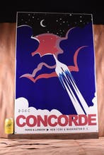 Concorde; British Airways - original sign - Emaille bord -