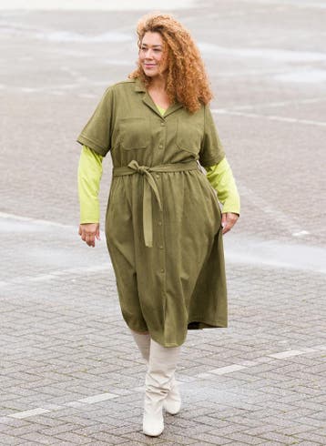 YESTA jurk Ritisha suedine Maat:, Verzenden, Nieuw, Overige kleuren