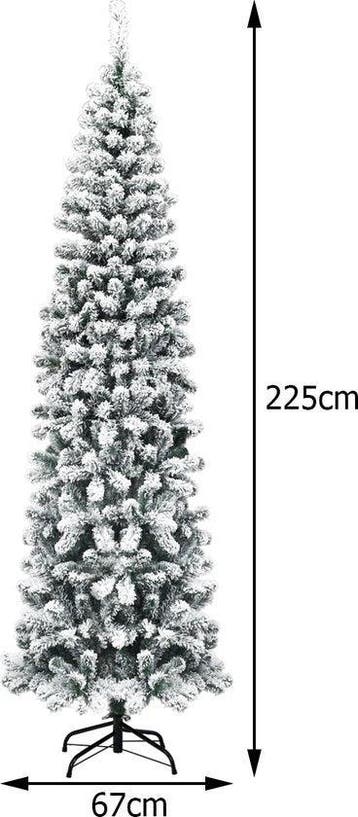 2dekans | Coast Besneeuwde Slim Kunstkerstboom Wit/Groen –, Ophalen of Verzenden, Zo goed als nieuw