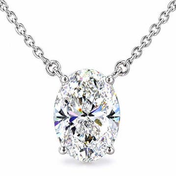 Halsketting - 18 karaat Witgoud - 4.05ct. tw. Diamant, Nieuw