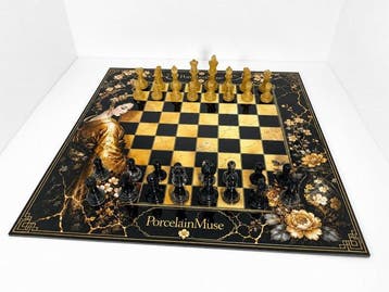 Nyx - PorcelainMuse – Imperial Duality Chess Set | Limited