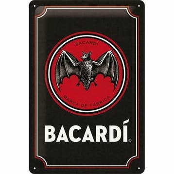 Bacardi pubbord relief zwart, Verzenden, Nieuw