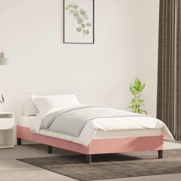 vidaXL Bedframe fluweel roze 80x200 cm, Eenpersoons, Verzenden, Nieuw, 80 cm