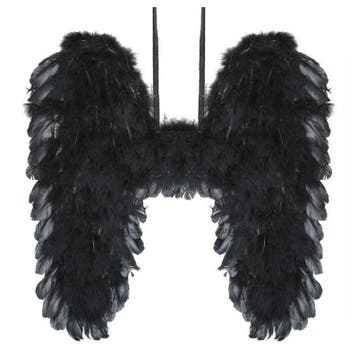 Zwarte engelen vleugels 39 cm - Vleugels, Ophalen of Verzenden, Nieuw