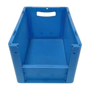 Magazijnbak, 400x300x270 mm, euronorm, blauw pp, gebruikt -, Gebruikt, 40 tot 60 cm, 50 tot 75 cm, Bak of Kist