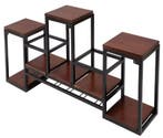 Metaal & Houten Wand Wijnrek – Vintage Barrek, Huis en Inrichting, Woonaccessoires | Wijnrekken, Verzenden, Nieuw