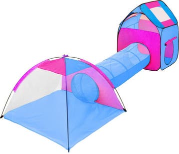 Eco Toys Roze/Blauw 3-in-1 Speeltent, Verzenden, Nieuw