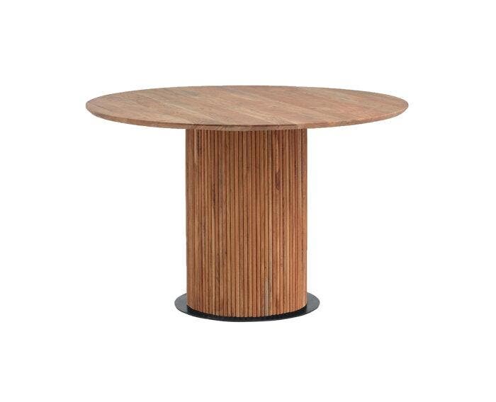 Eettafel Congo Rond 120 cm Acacia - Naturel, Huis en Inrichting, Tafels | Eettafels, Nieuw, Ophalen of Verzenden