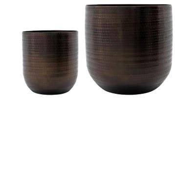 House Doctor Planter, Hdirene, Antique Brown - Bloempot -, Ophalen of Verzenden, Nieuw, Overige materialen, Minder dan 40 cm