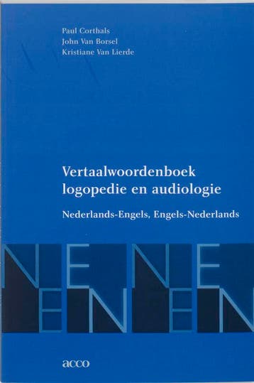 Vertaalwoordenboek logopedie en audiologie - J. van Borsel, Verzenden, Zo goed als nieuw, J. van Borsel