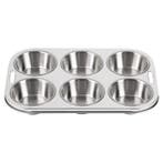 Bakvorm RVS | Cap. 6 muffins | 270(b)x190(l)cm Vogue, Verzenden, Nieuw in verpakking