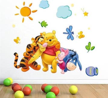 Winnie de Poeh - Muursticker voor Kinderkamer &amp;, Verzenden, Nieuw