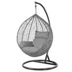 Tuin Hangstoel XL Grijs | Staal/PVC | OP=OP, Nieuw, Ophalen of Verzenden, Met standaard, Eenpersoons