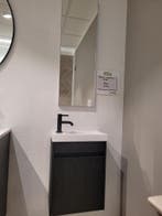 Fontein met onderkast zwart - incl kraan en spiegel - 0016, Ophalen, Minder dan 50 cm, Overige typen, Nieuw