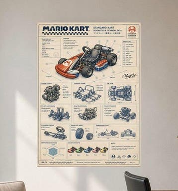 MaclArt - Mario Kart – Standard Kart Engineering Blueprint, Nieuw