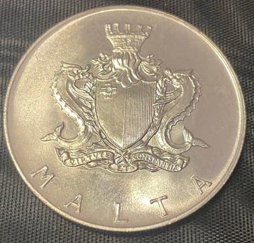 Malta. 2 Maltese Lira 1973 (Zonder minimumprijs)