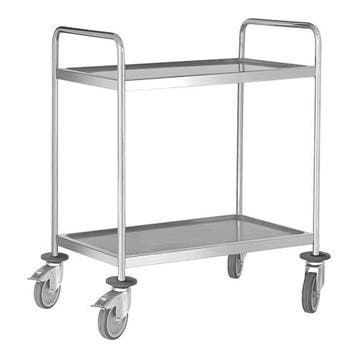 Serveerwagen | RVS | 2 Niveaus (900x500) | 4 Wielen (Geremd), Zakelijke goederen, Verzenden, Nieuw in verpakking