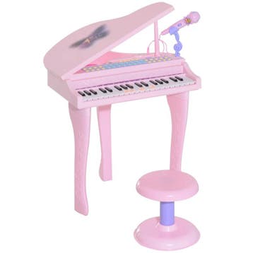 TRUUSK Mini Kinderpiano - 37 Toetsen - Inclusief Krukje - Ro, Verzenden, Nieuw