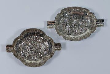 Asbak (2) - Zilver - Hollandse kroeg