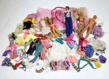 Vintage barbie- en Ken-poppenkleding, kavel uit de jaren 80, Verzenden, Gebruikt
