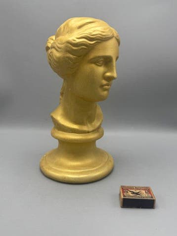 Beeld, Klassieke buste van een jonge vrouw – decoratief, Antiek en Kunst