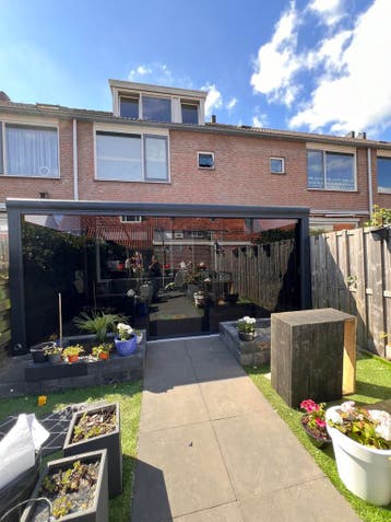 Verandadelux pergola carport glazen schuifdeur, Nieuw, Veranda