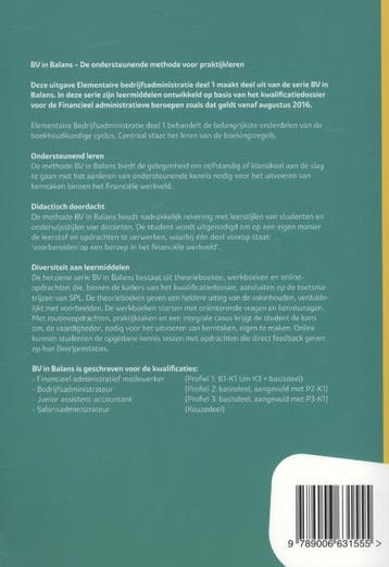 Basisboek elementaire bedrijfsadministratie deel 1, Boeken, Schoolboeken, Verzenden, Zo goed als nieuw, Pieter Mijnster