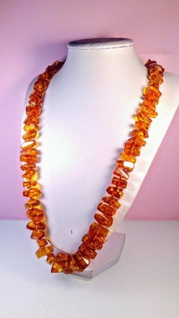 Baltische barnsteenketting - Barnsteen - Honey colour -