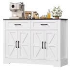 Keukenbuffet met Werkblad – 2 Lades &amp; 4 Deuren, Wit/Hout, Huis en Inrichting, Keuken | Keukenelementen, Verzenden, Nieuw