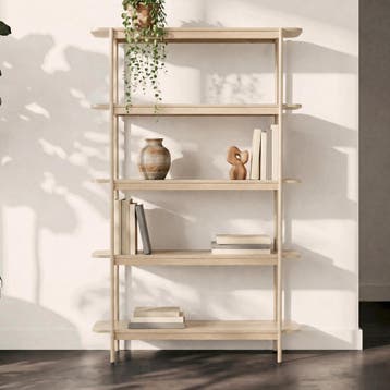 *WOONWINKEL* Openkast Met Vijf Planken Whitewash, Huis en Inrichting, Verzenden, Nieuw