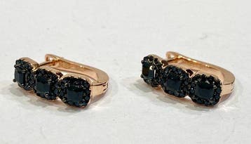 Zonder minimumprijs - Oorbellen Zilver - 0.60ct. tw. Diamant, Nieuw