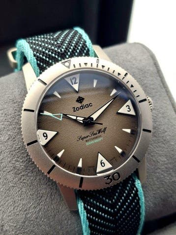 Zodiac - Super Sea Wolf Skin Diver Titanium Automatic -, Nieuw
