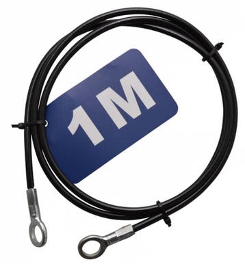 Veiligheidskabels zwart 1 meter met ogen, Verzenden, Nieuw